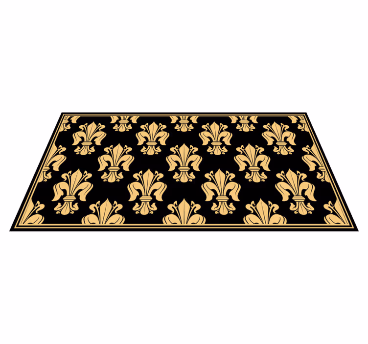 Tapete vinílico sala de estar elegante padrão de flor de lis - TenStickers