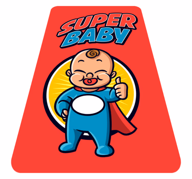 Tapete de vinil infantil super-herói bebê - TenStickers