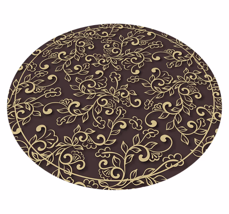 Tapete vinílico retro padrão de redemoinho ornamentado - TenStickers