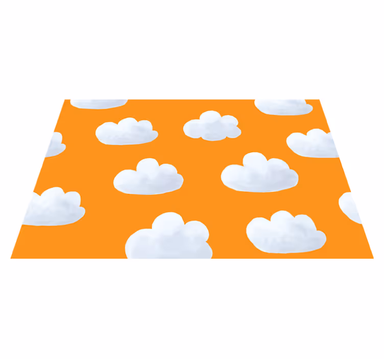 Tapete vinílico infantil piso céu nublado - TenStickers