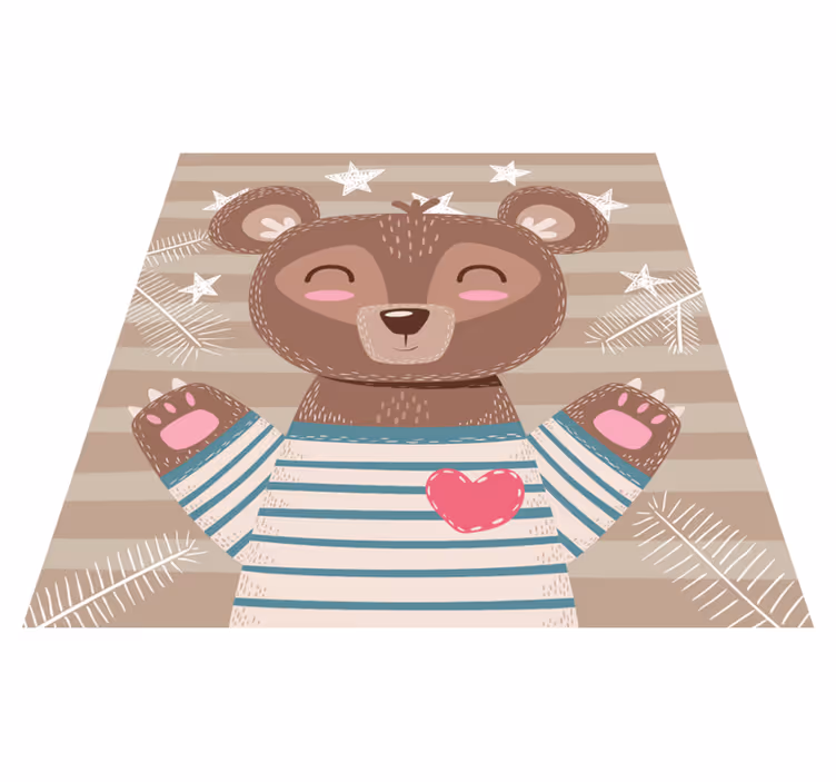 Tapete vinílico bebé ilustração de urso adorável - TenStickers