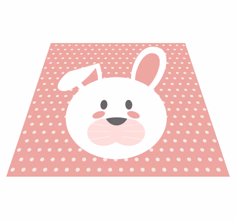Tapete vinílico para bebés coelho de bolinhas - TenStickers