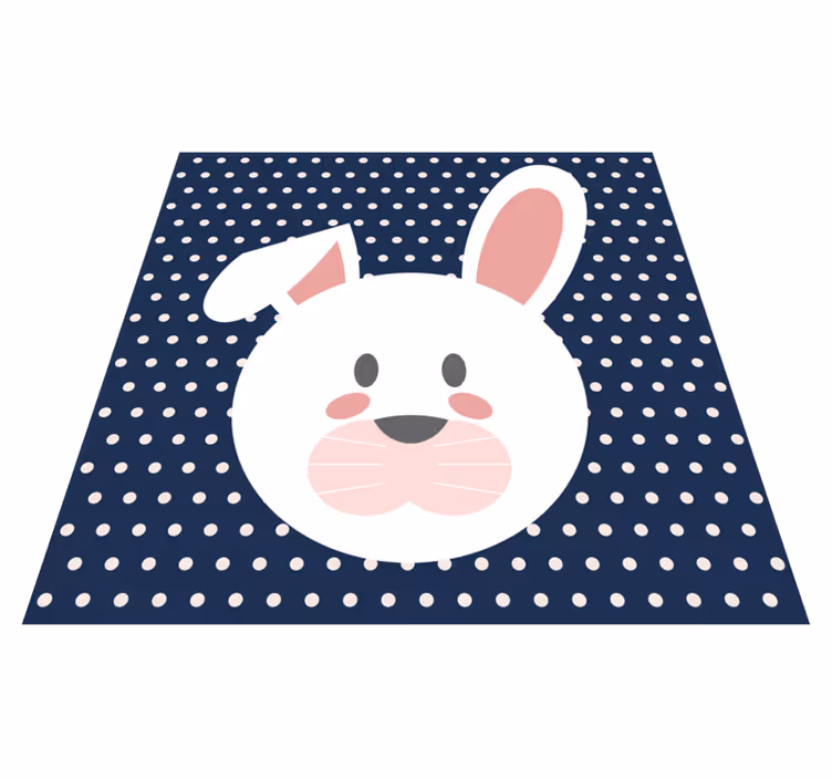 Tapete vinílico para bebés motivo de coelho caprichoso - TenStickers