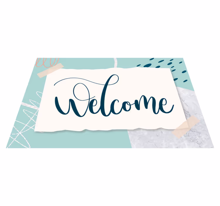 Tapete vinílico de frases e textos texto de entrada elegante - TenStickers