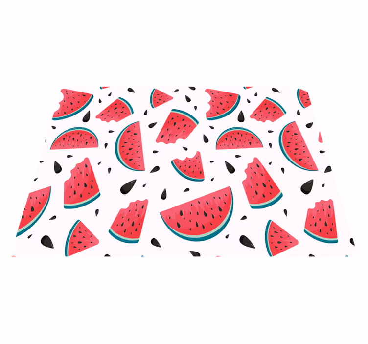 Tapete vinílico infantil pasta de fatia de melancia - TenStickers