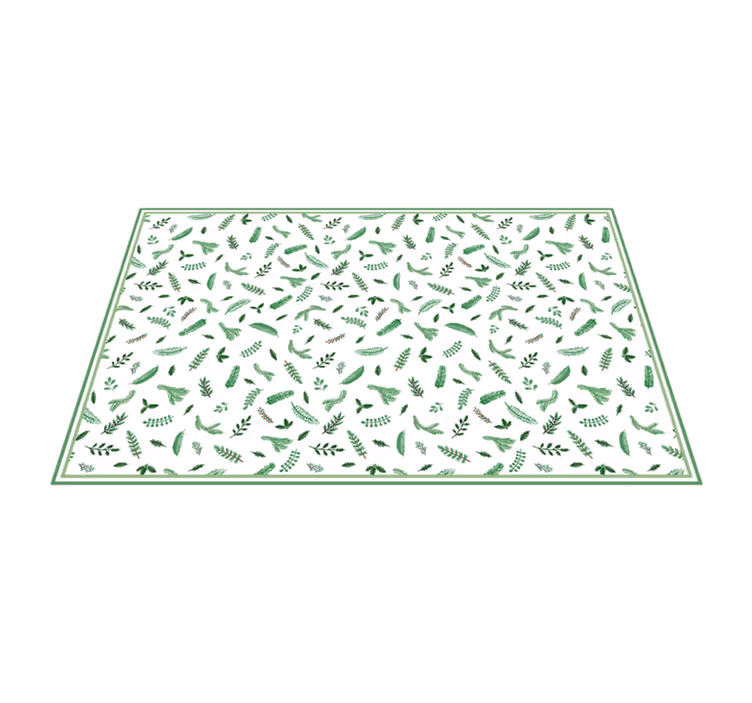 Tapete vinílico de flores e plantas calçado botânico verde - TenStickers