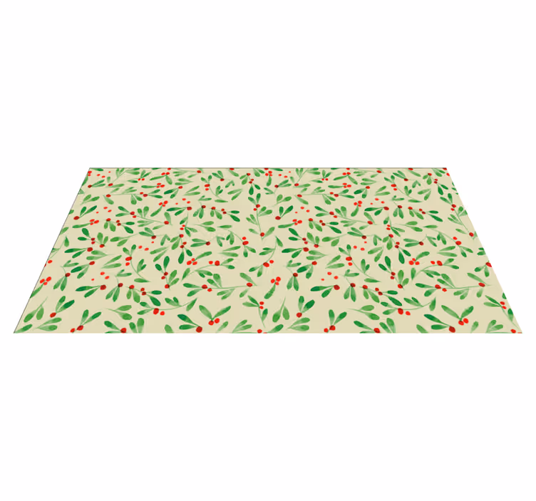 Tapete vinil do Natal padrão de baga de férias - TenStickers