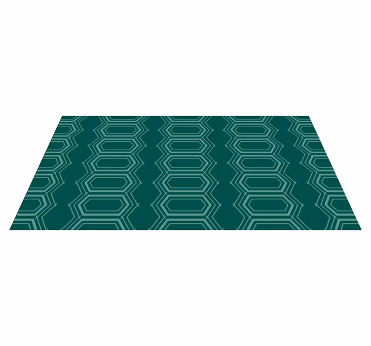 Tapete vinílico geométricas padrão geométrico esmeralda - TenStickers