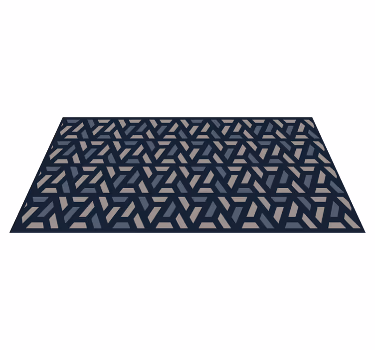 Triângulos cinza azul geométricos tapetes geométricos - TenStickers