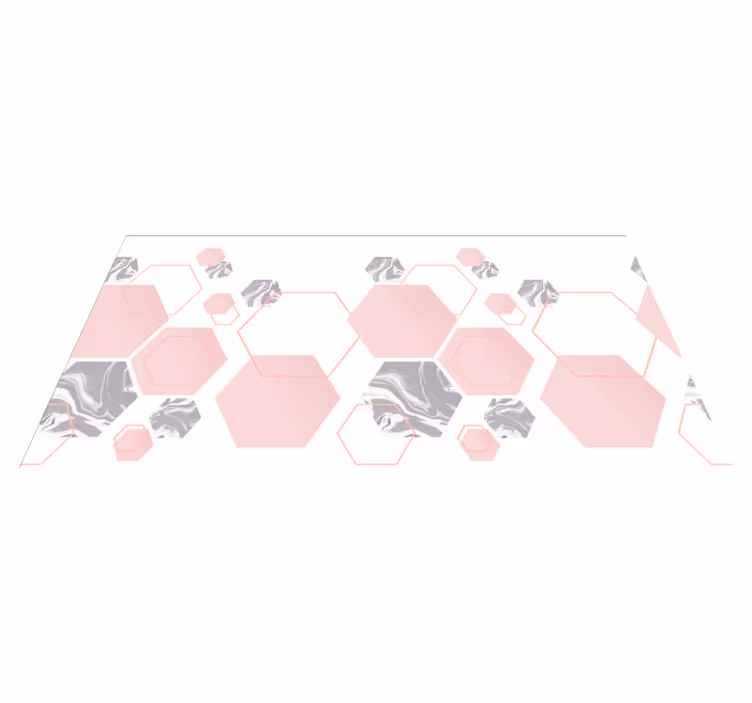 Tapete vinil mosaico hexágonos marmorizados - TenStickers