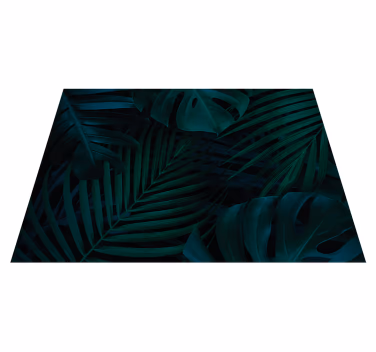 Tapete vinílico de flores e plantas folhagem tropical - TenStickers