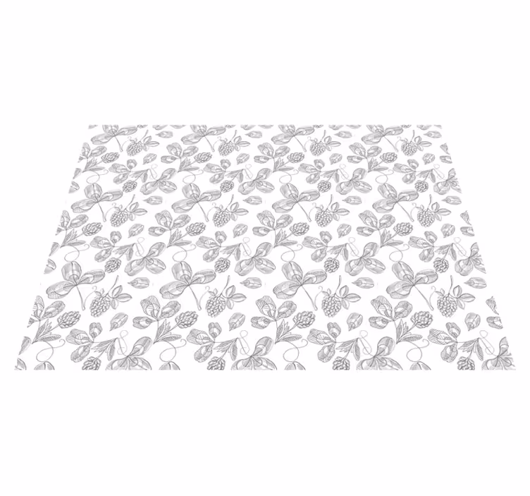 Tapete floral bordado floral - TenStickers