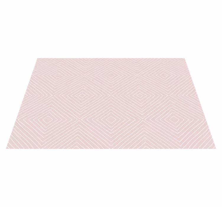 Tapetes geométricos de padrão quadrado rosa minimalista - TenStickers