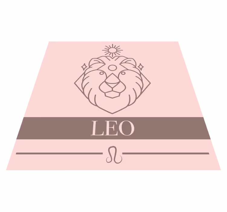 Tapete vinil com nome signo de leão - TenStickers
