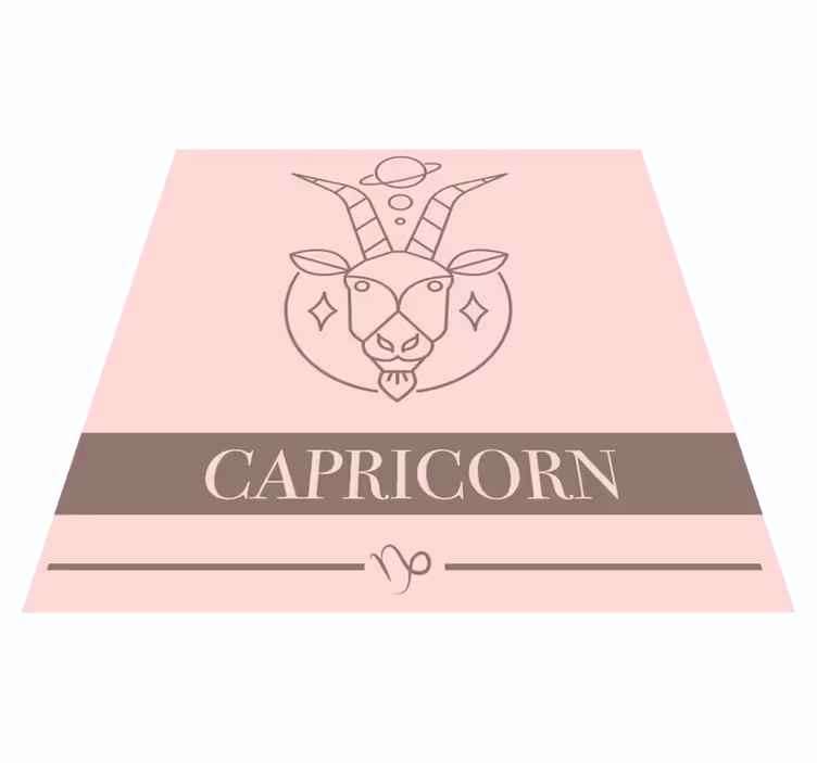 Tapete vinílico frases e textos ilustração de capricórnio - TenStickers