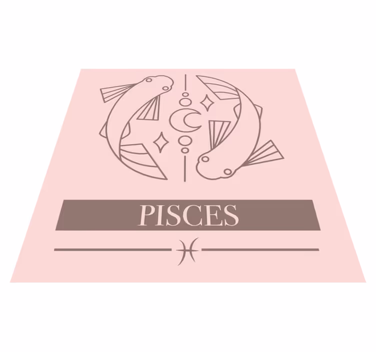 Tapete vinílico frases e textos zodíaco de peixes - TenStickers