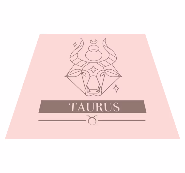 Tapete vinílico frases e textos signo do zodíaco touro - TenStickers