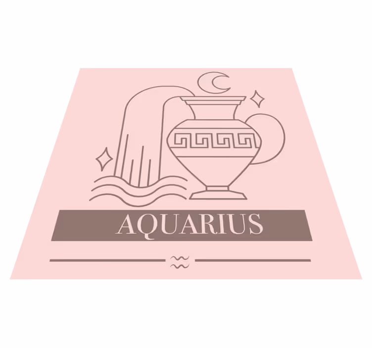 Tapete vinil com nome zodíaco aquário - TenStickers