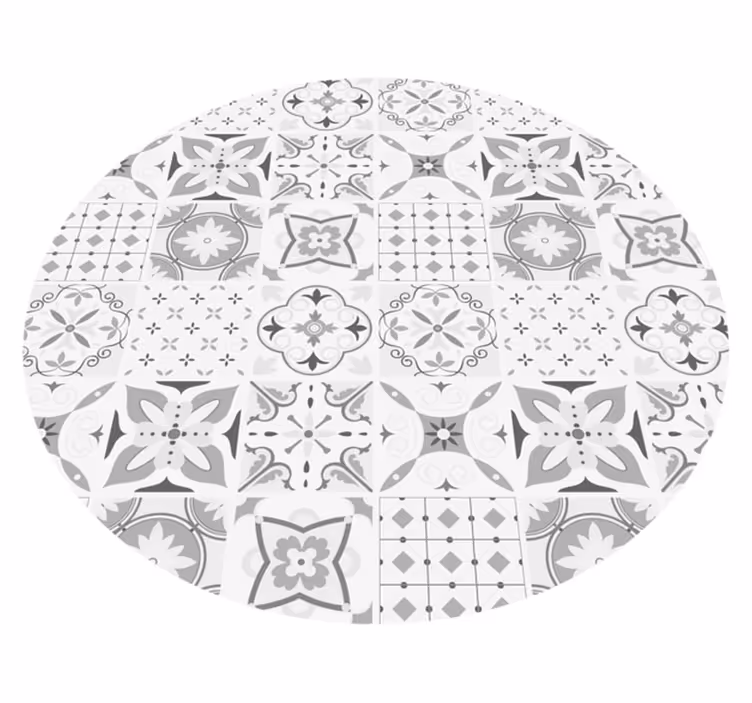 Tapete vinílico azulejo mosaico monocromático - TenStickers