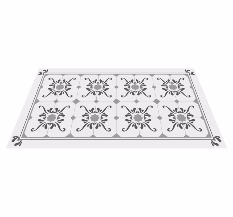 Tapete vinílico azulejo simetria ornamental - TenStickers