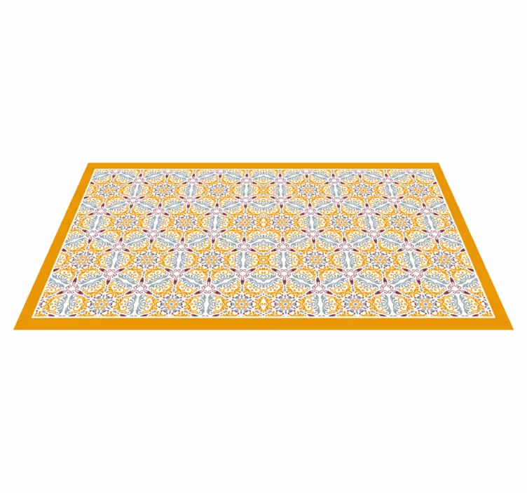 Tapete vinílico azulejo padrão de mosaico ornamentado - TenStickers