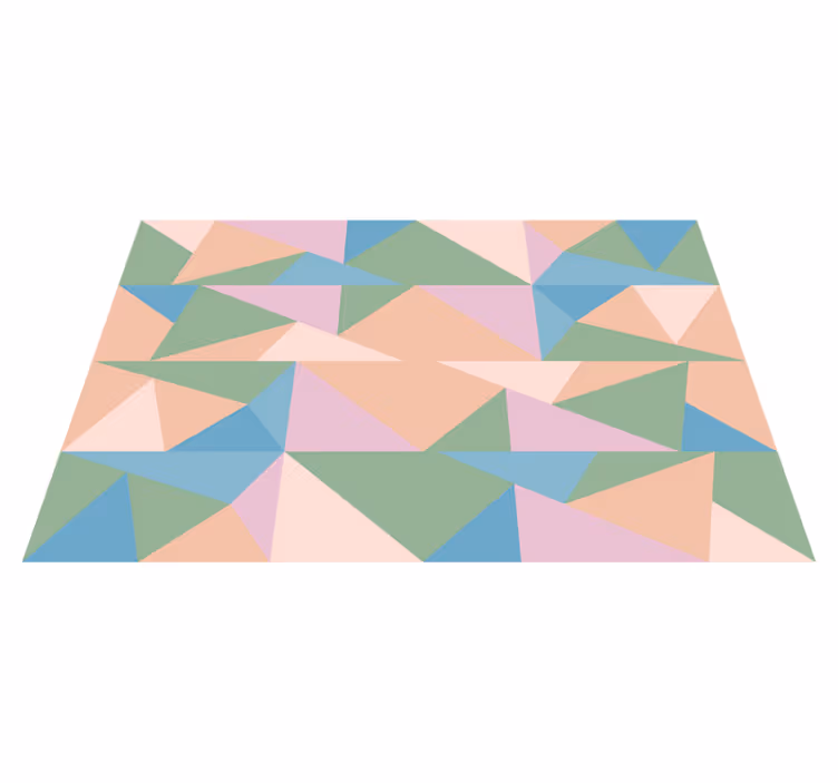 Tapete vinílico de formas geométricas triângulos pastel - TenStickers