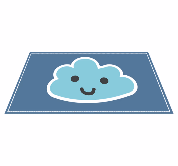 Tapete vinílico infantil design de nuvem sorridente - TenStickers