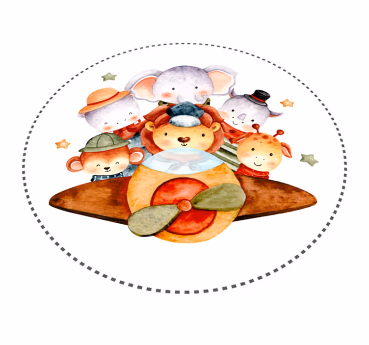 Tapete vinílico infantil companheiros de crianças - TenStickers