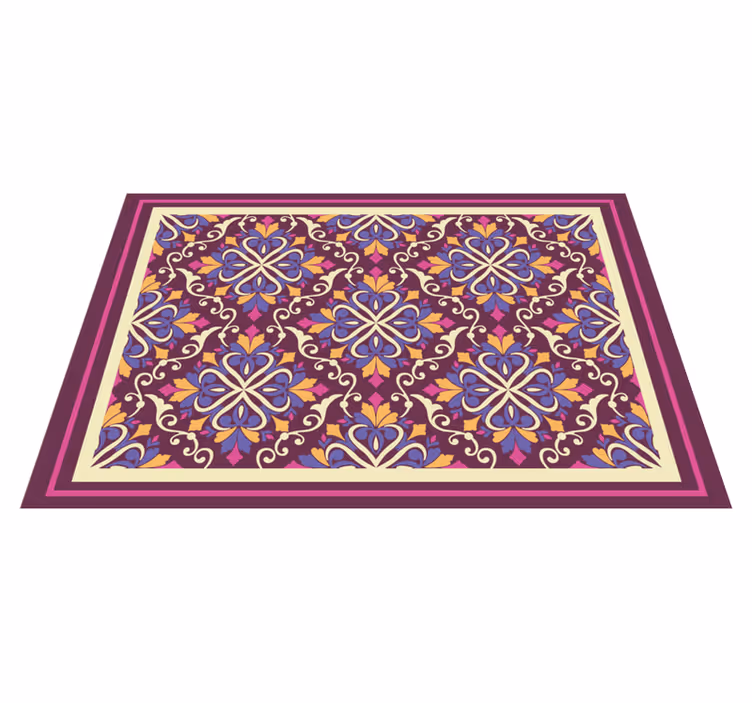 Tapete vinílico geométricas padrão de azulejos ornamentados - TenStickers