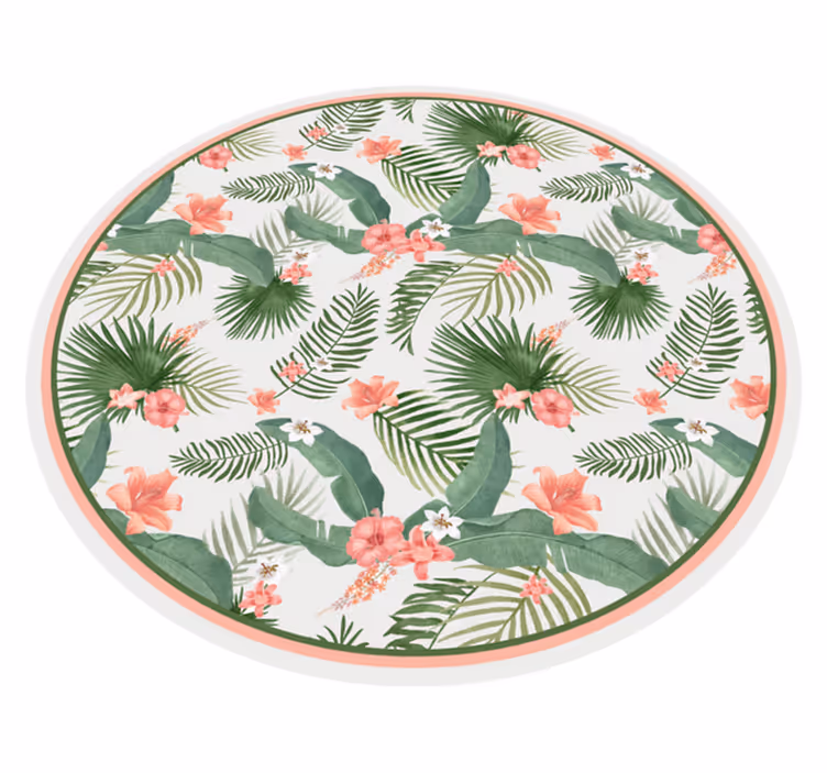 Tapete vinílico de flores e plantas botânicos tropicais - TenStickers