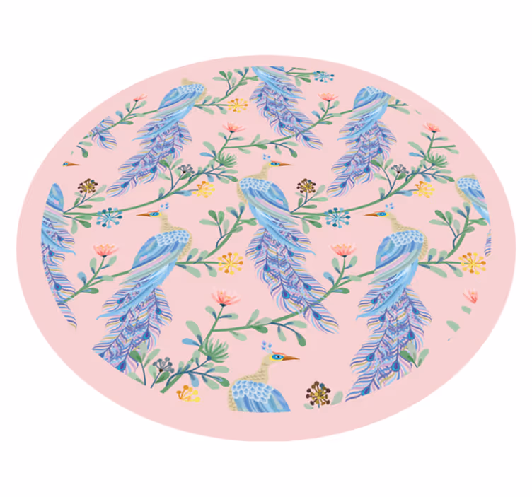 Tapete vinílico flores e plantas plantas com penas - TenStickers