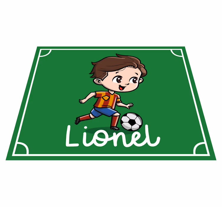 Tapete vinil com nome futebol personalizável - TenStickers