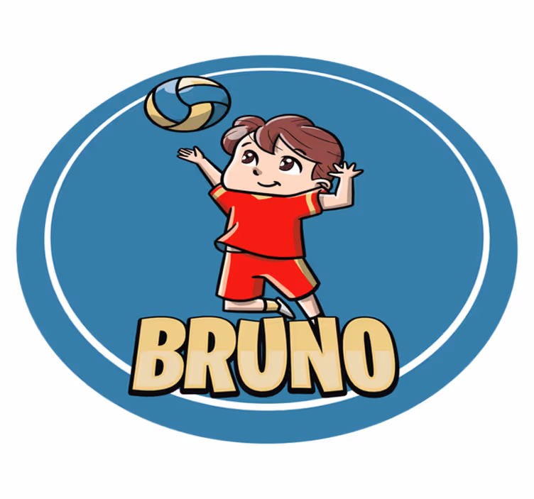 Tapete vinílico com nome esporte personalizável - TenStickers