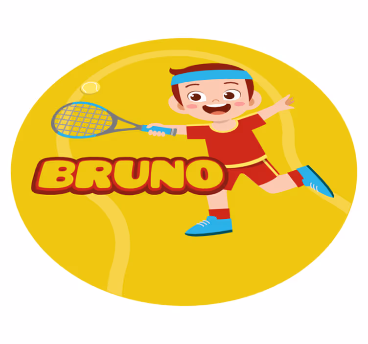 Tapete vinílico com nome esportes personalizados - TenStickers