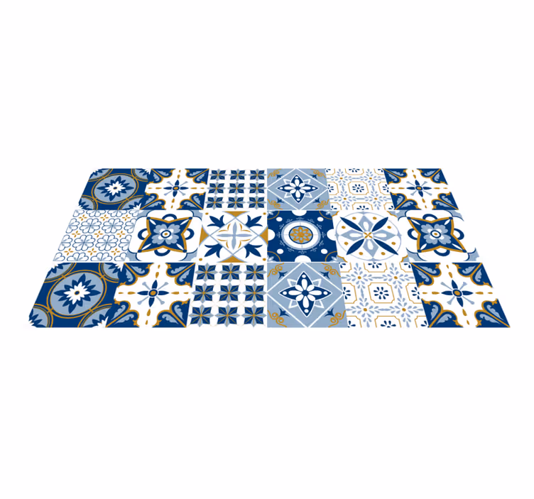 Tapete vinílico azulejos padrão de azulejo - TenStickers