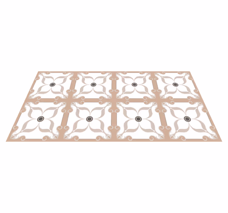 Tapete vinílico azulejos simetria elegante - TenStickers