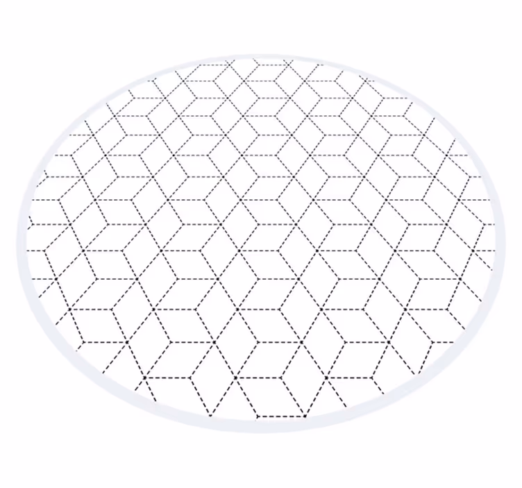 Tapete vinílico geométricas padrão contorno hexagonal - TenStickers