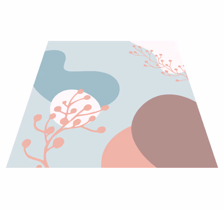 Tapete de piso em pvc com produtoabstrato em cor pastel - TenStickers