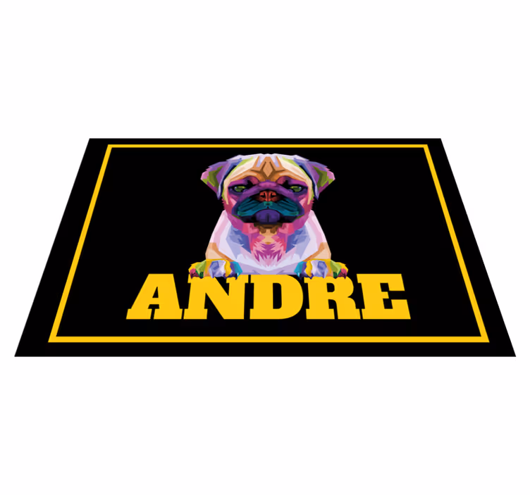Tapete vinílico com nome animal de estimação personalizável - TenStickers