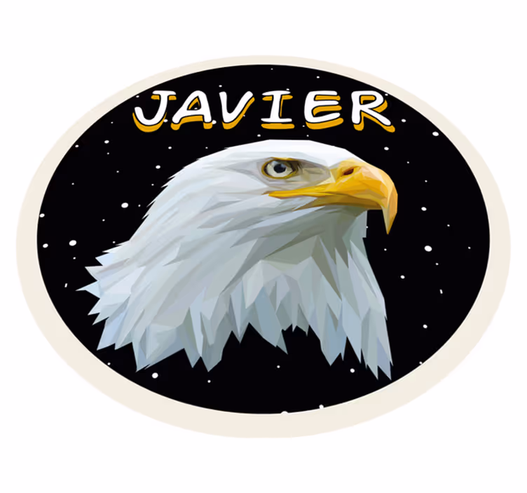 Tapete vinílico com nome águia personalizável - TenStickers