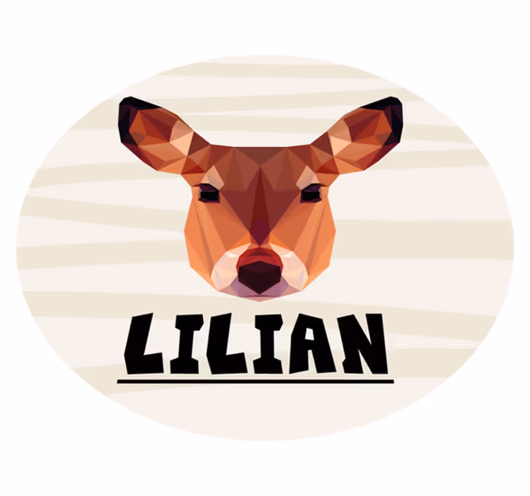 Tapete vinílico com nome cervo personalizável - TenStickers