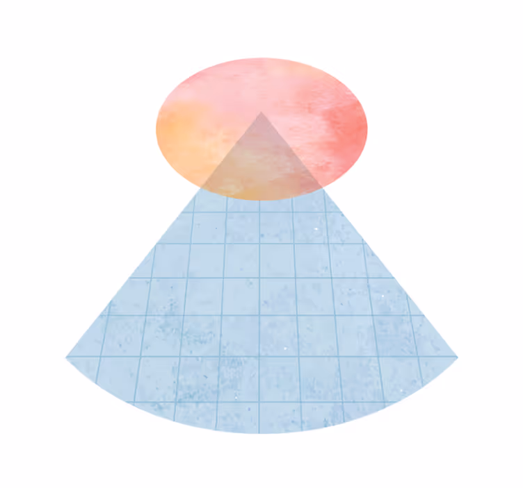 Tapete vinílico minimalista triângulo gradiente geométrico - TenStickers
