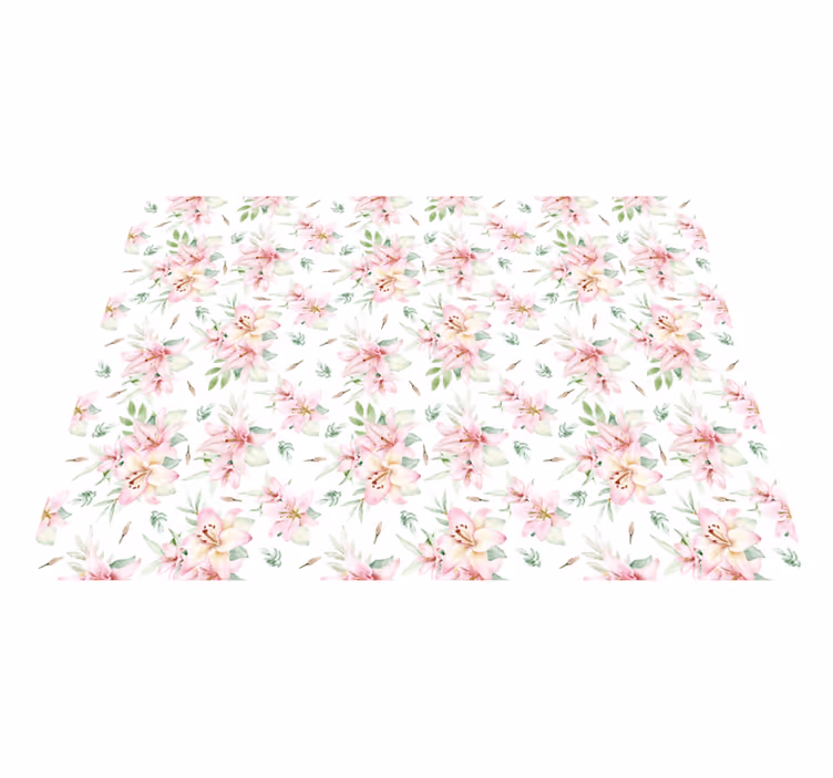 Tapete vinílico flores e plantas elegância floral flor - TenStickers