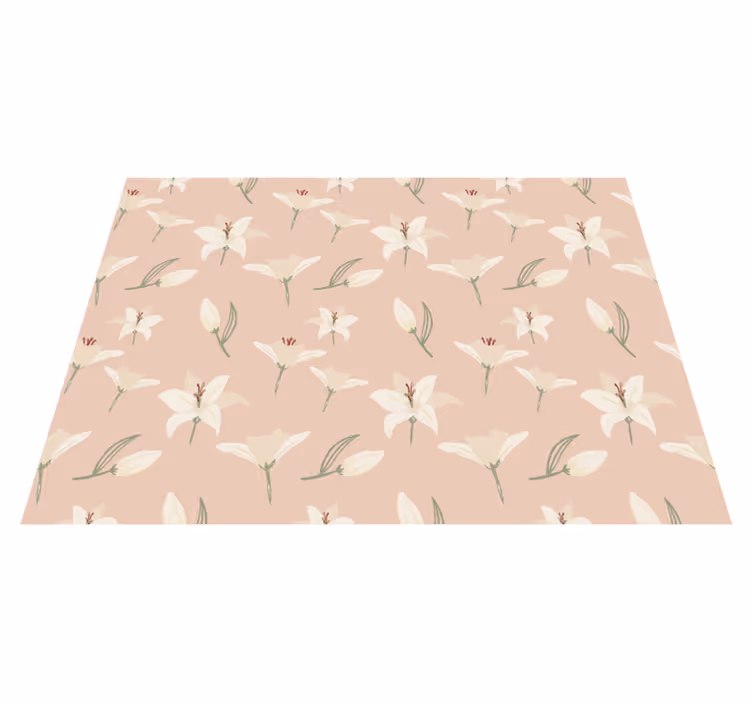 Tapete vinílico flores e plantas elegância pastel floral - TenStickers