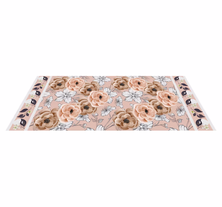 Tapete vinílico flores e plantas elegância botânica floral - TenStickers