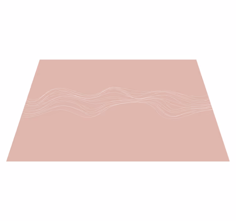 Tapete vinílico rosa linhas onduladas - TenStickers