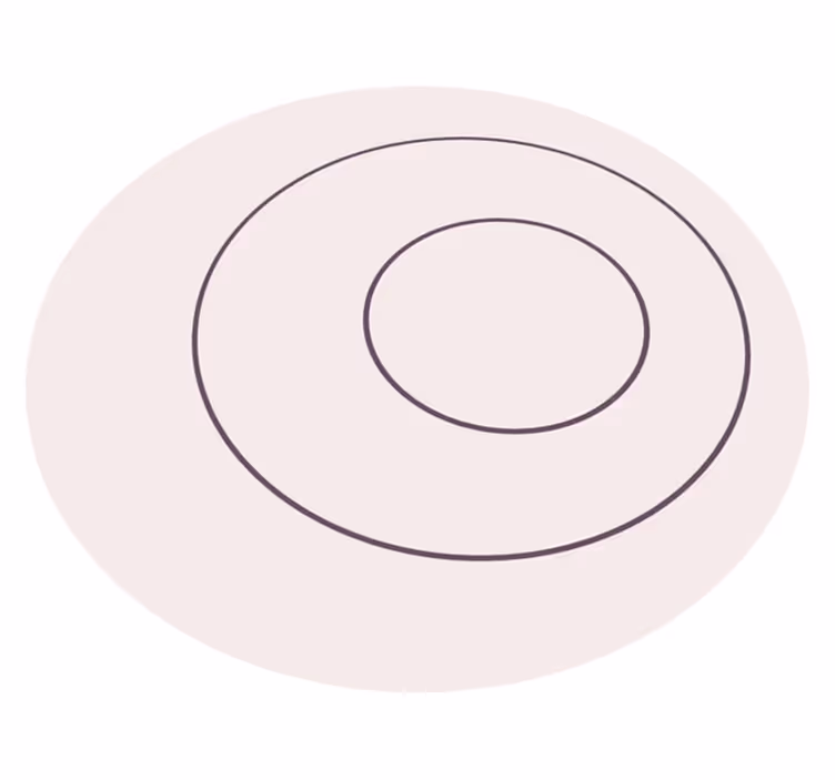 Tapete vinil design circular minimalista - TenStickers