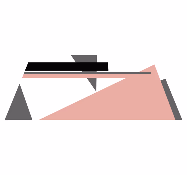 Tapete vinílico minimalista triângulos minimalistas - TenStickers