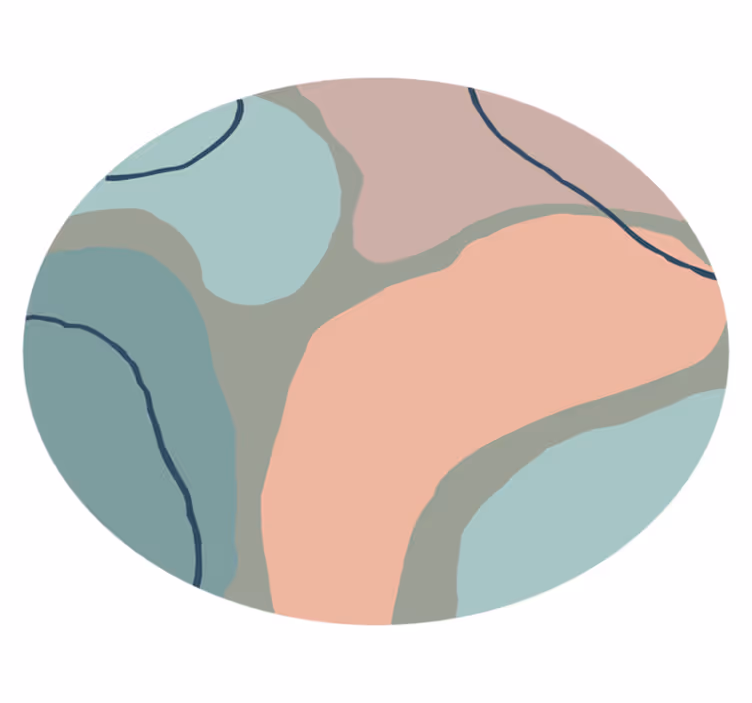 Tapete vinílico minimalista formas geométricas abstratas - TenStickers