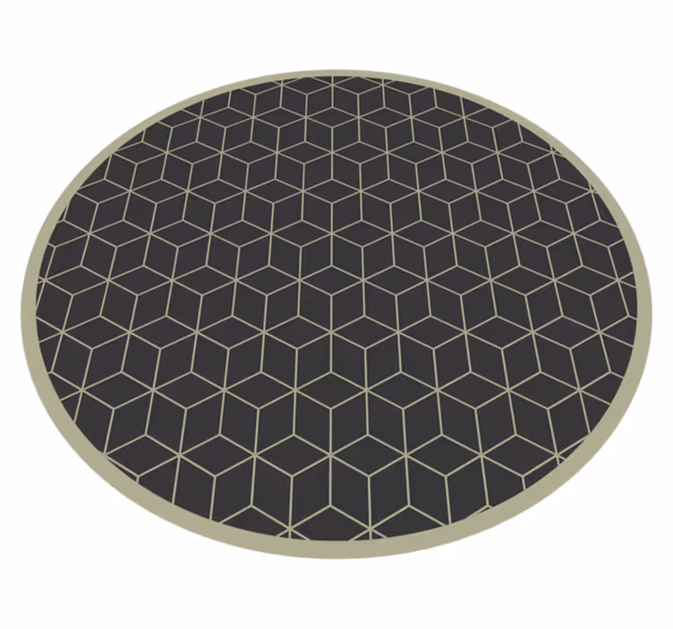 Tapete vinílico geométricas circular com padrão - TenStickers